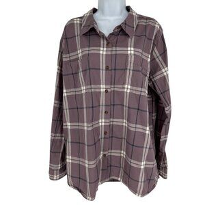 Carhartt Women's 103085 Roll Tab Sleeve Fairview Plaid Shirt Size XXL